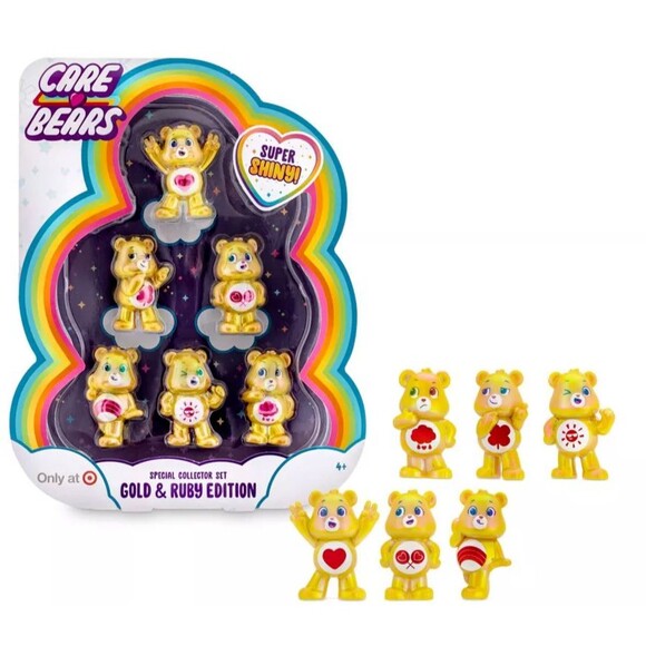 Care Bears Gold and Ruby Edition Special Collector Set 6-PK Bears Exclusive - Picture 2 of 2